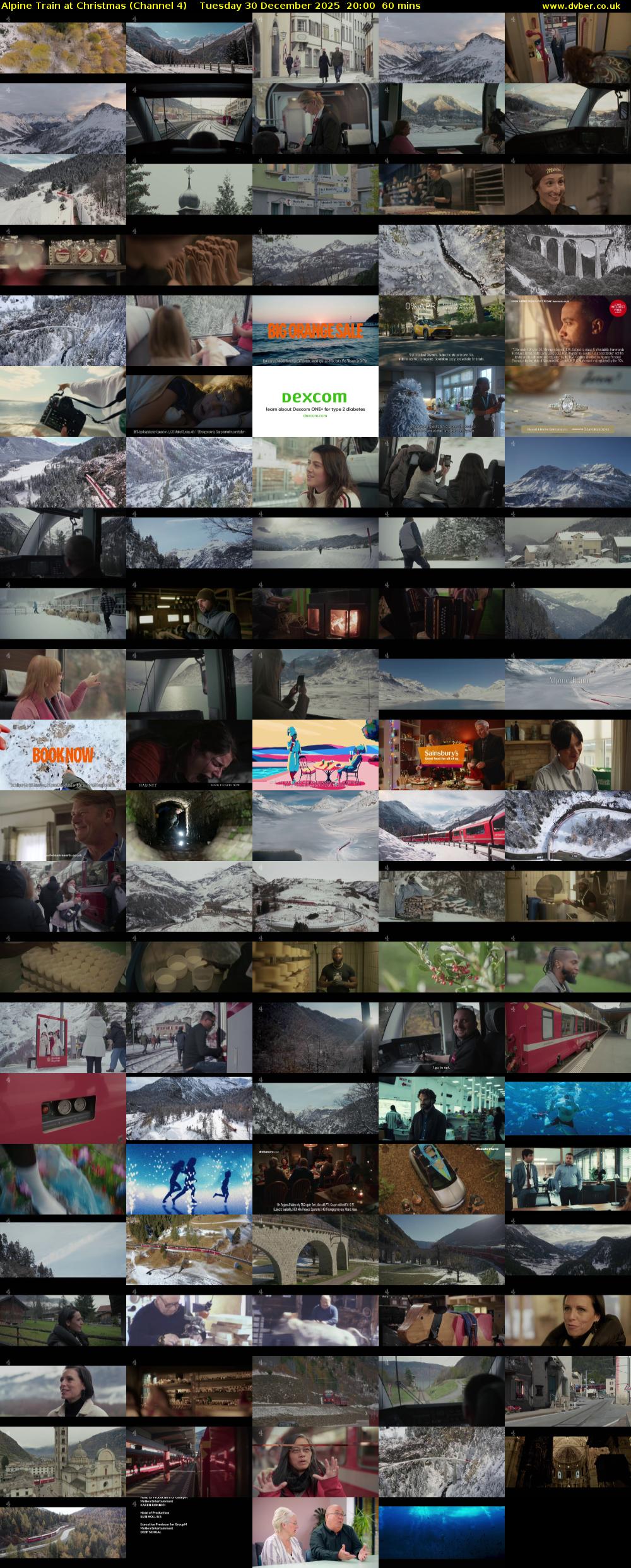 Alpine Train at Christmas (Channel 4) Tuesday 30 December 2025 20:00 - 21:00