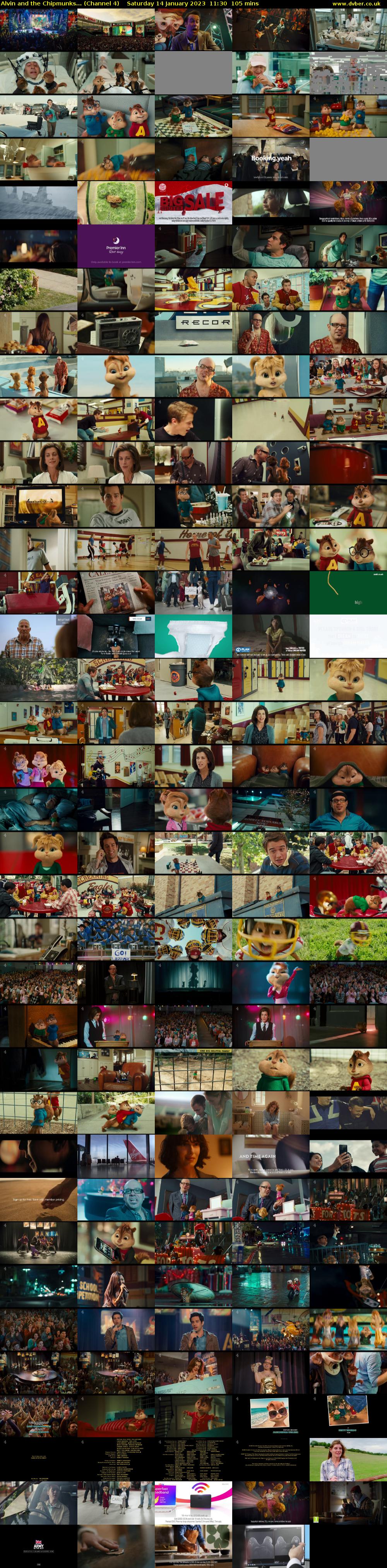 Alvin and the Chipmunks... (Channel 4) Saturday 14 January 2023 11:30 - 13:15