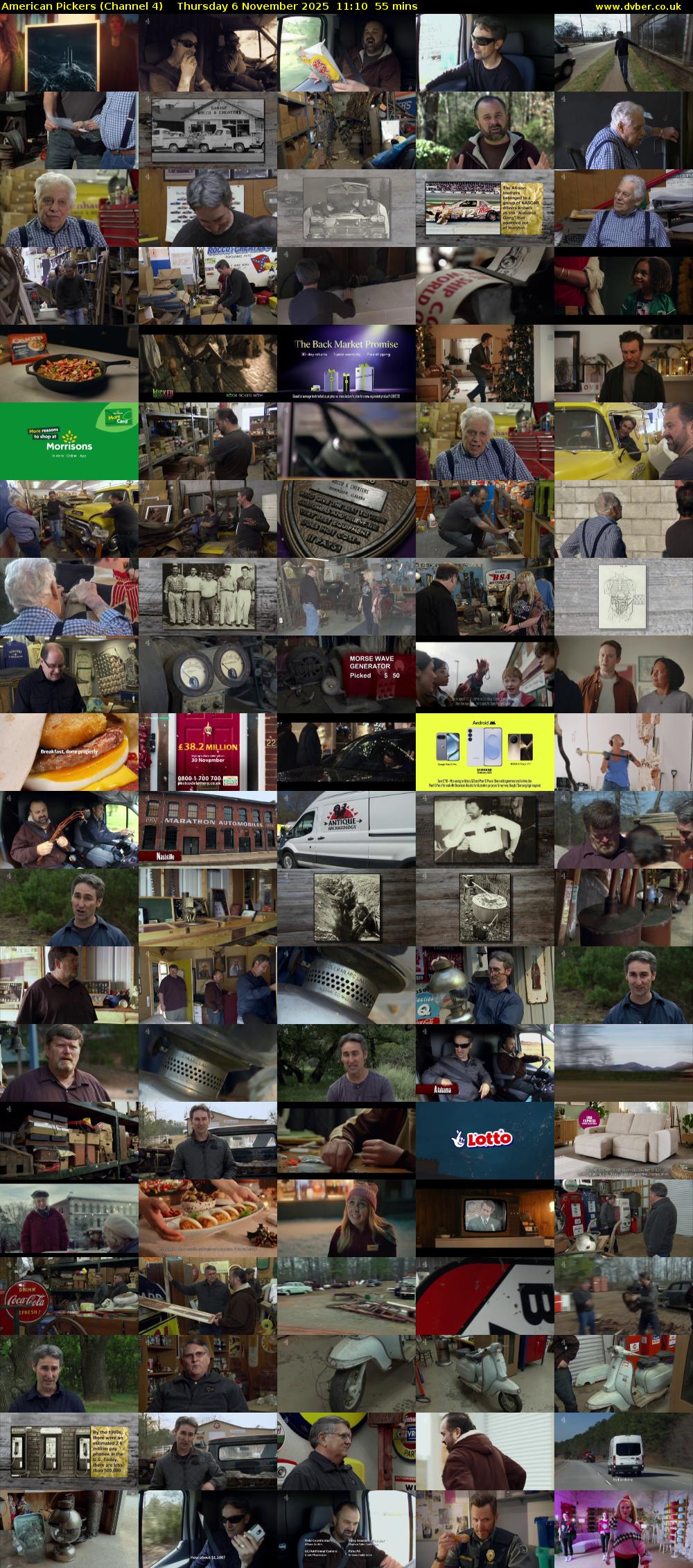 American Pickers (Channel 4) Thursday 6 November 2025 11:10 - 12:05