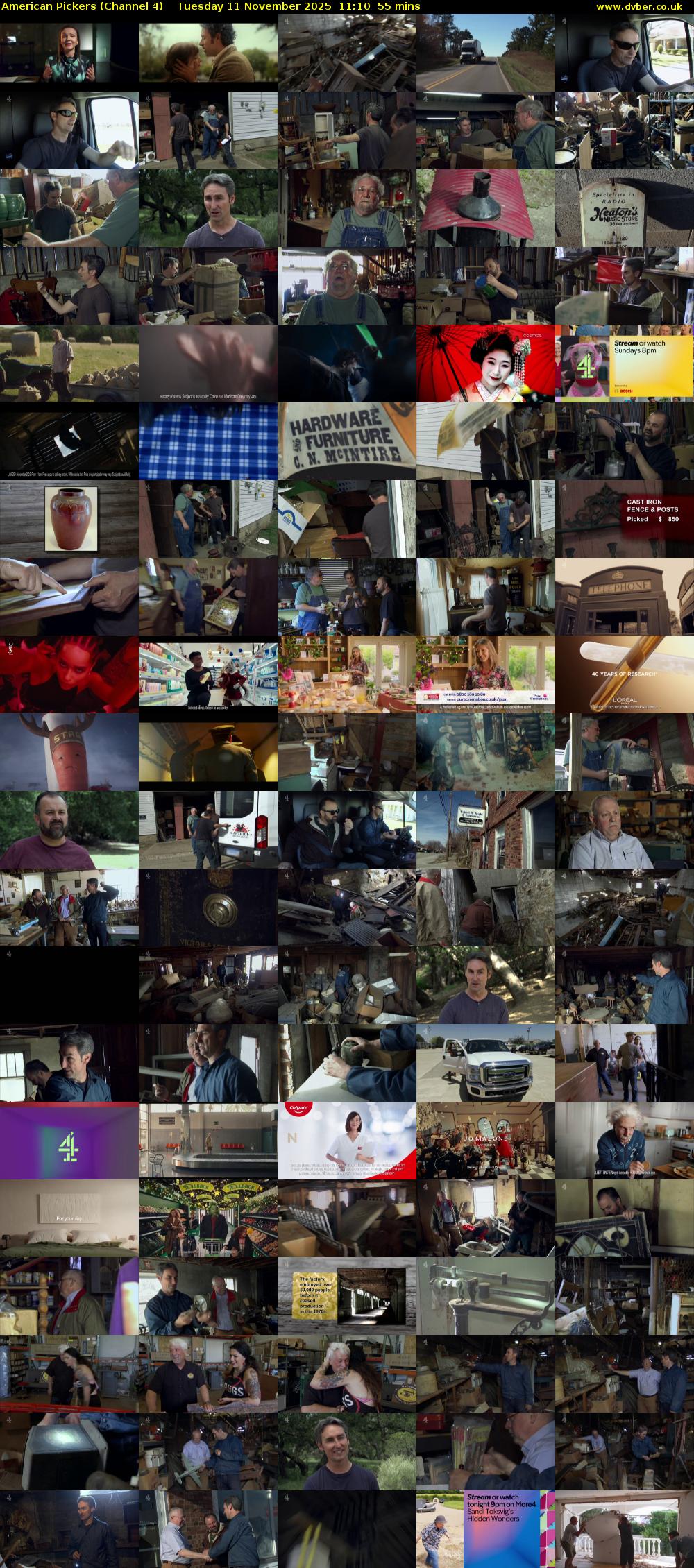 American Pickers (Channel 4) Tuesday 11 November 2025 11:10 - 12:05