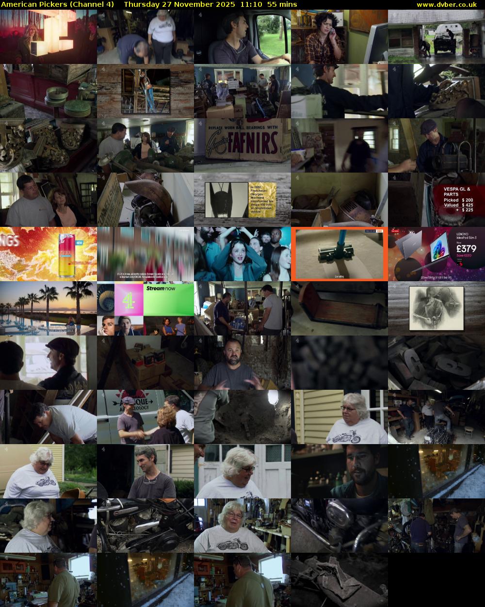 American Pickers (Channel 4) Thursday 27 November 2025 11:10 - 12:05