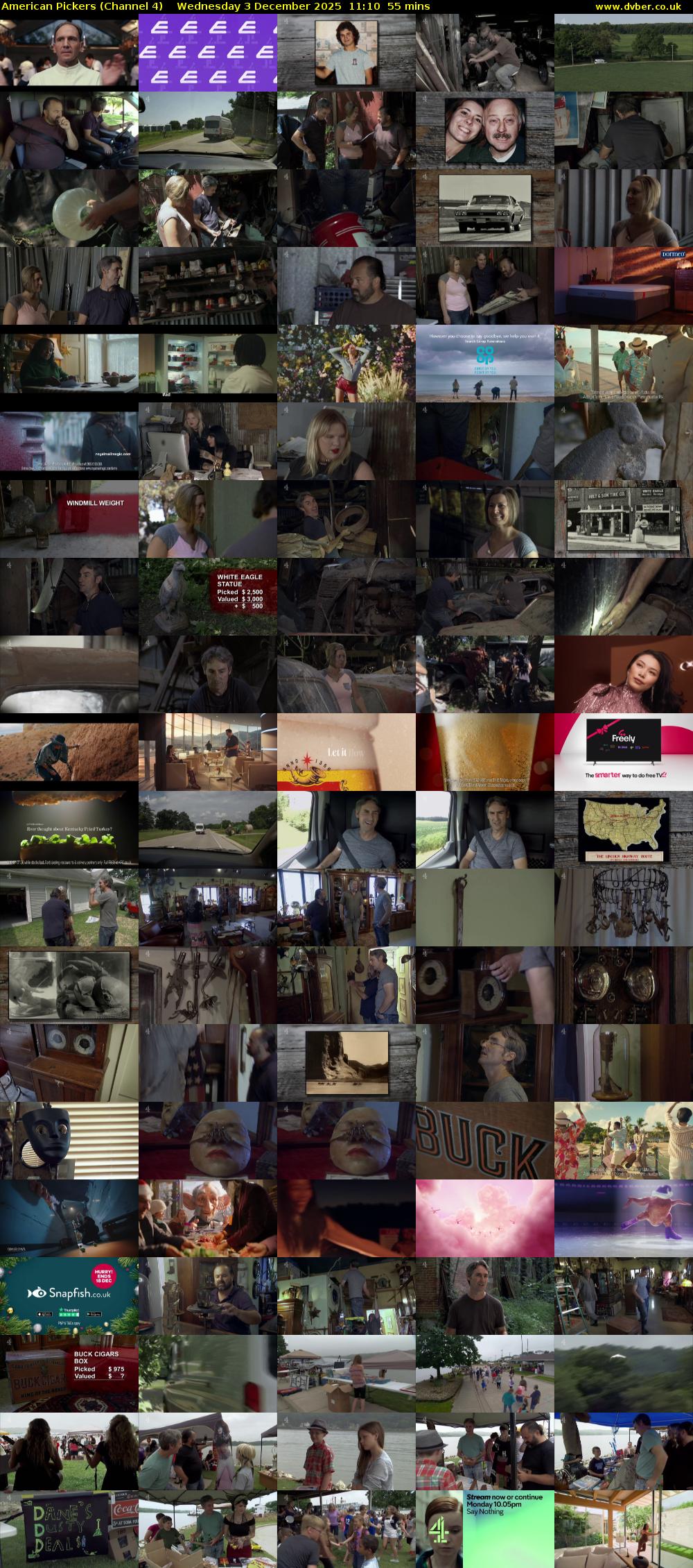 American Pickers (Channel 4) Wednesday 3 December 2025 11:10 - 12:05