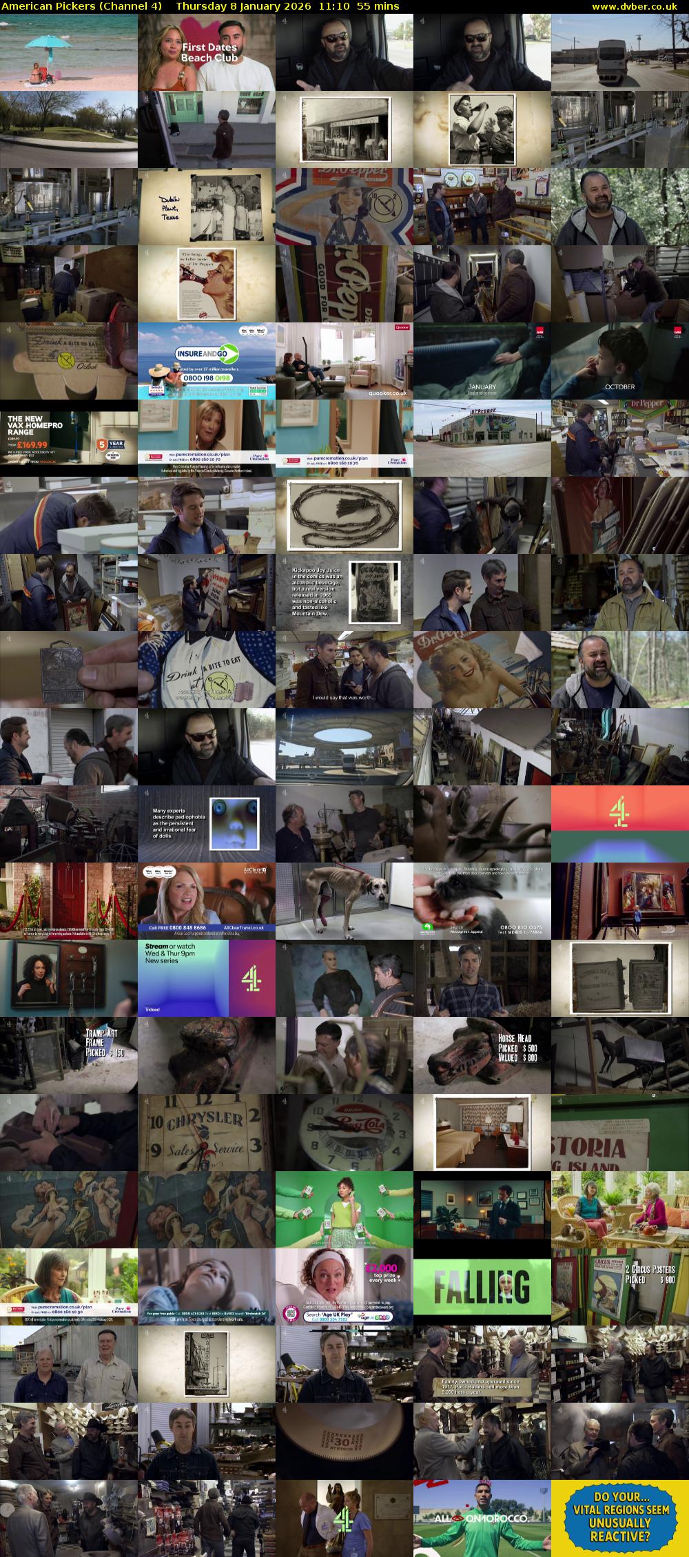 American Pickers (Channel 4) Thursday 8 January 2026 11:10 - 12:05