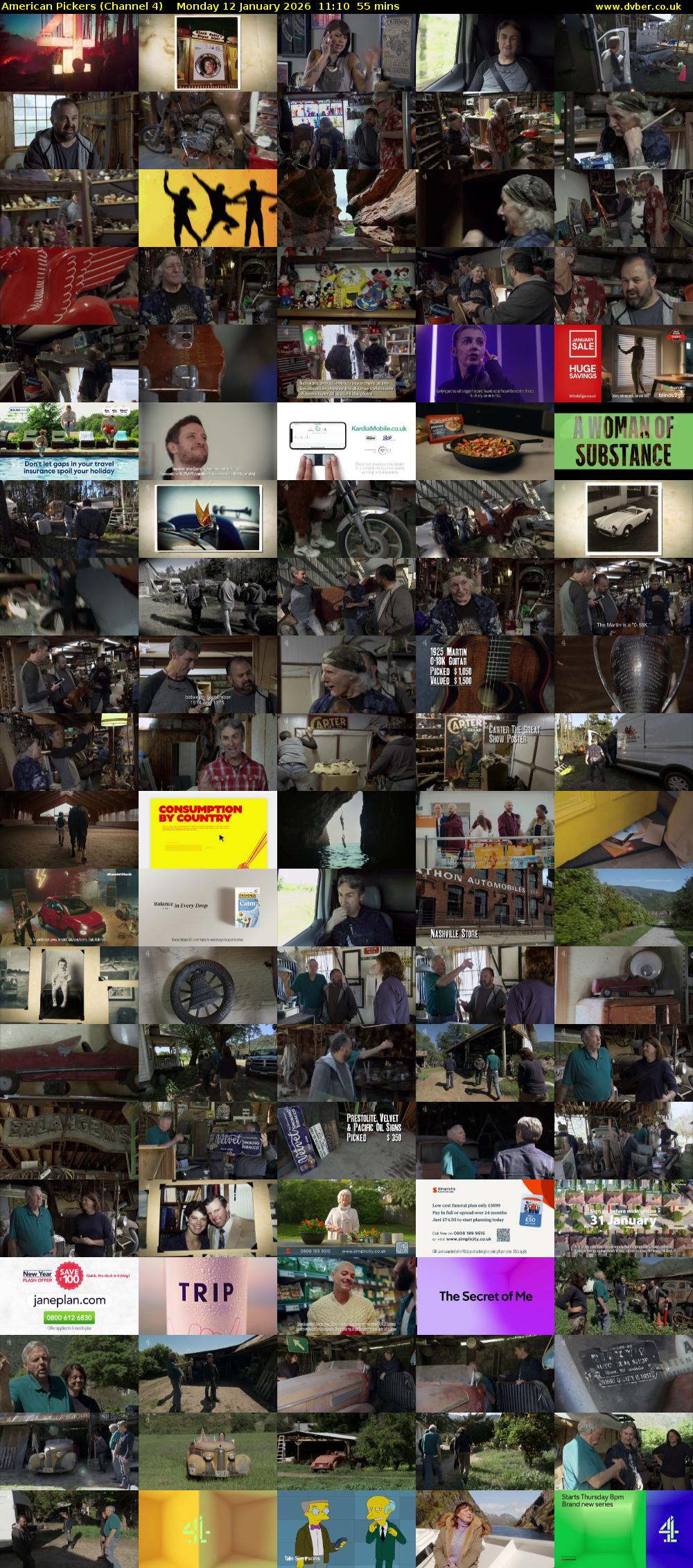 American Pickers (Channel 4) Monday 12 January 2026 11:10 - 12:05