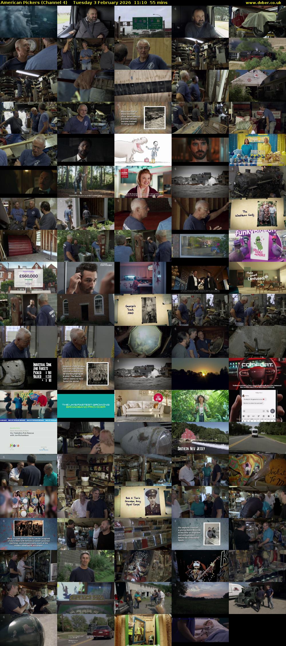 American Pickers (Channel 4) Tuesday 3 February 2026 11:10 - 12:05