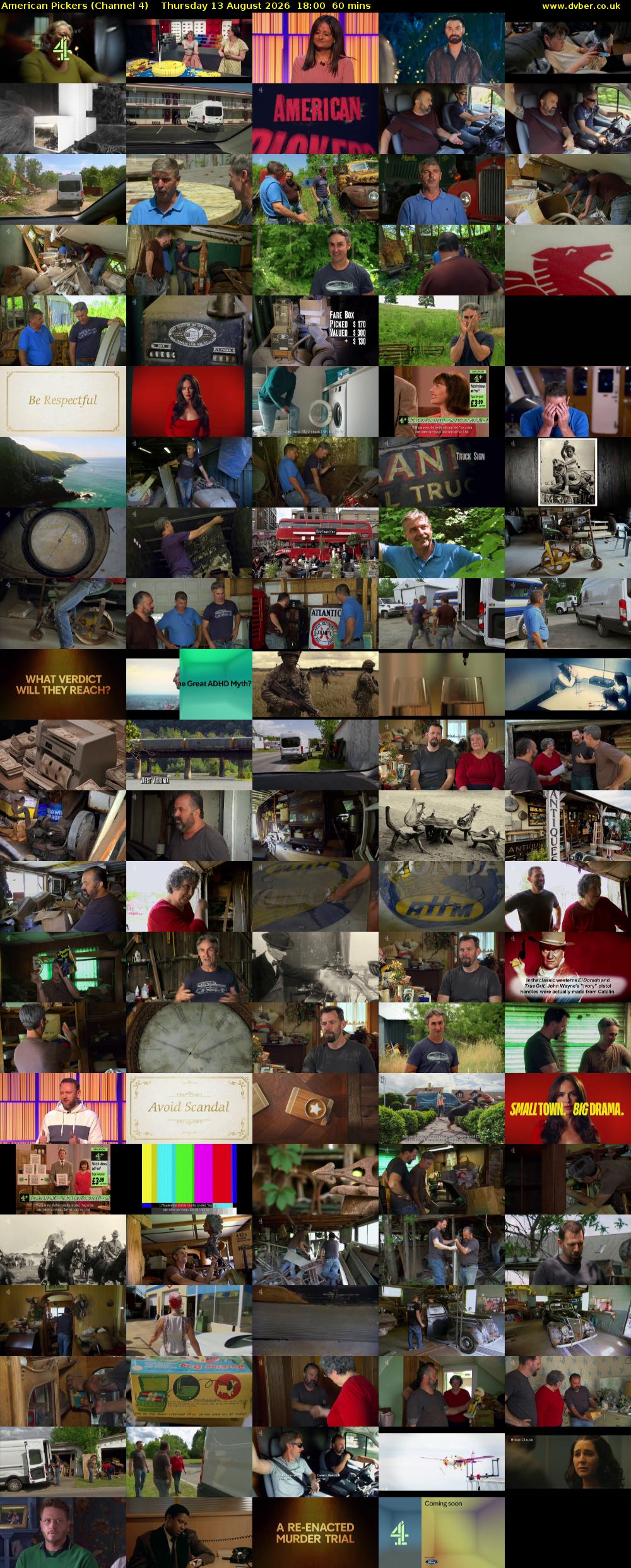American Pickers (Channel 4) Thursday 13 August 2026 18:00 - 19:00