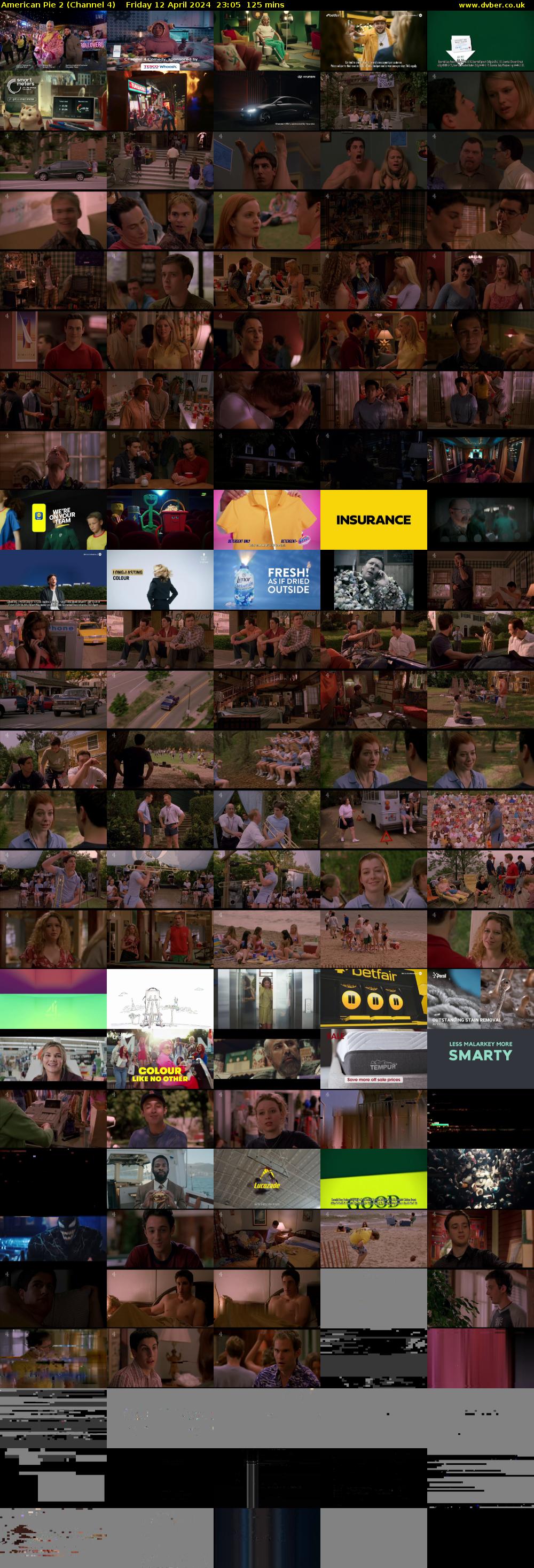 American Pie 2 (Channel 4) Friday 12 April 2024 23:05 - 01:10