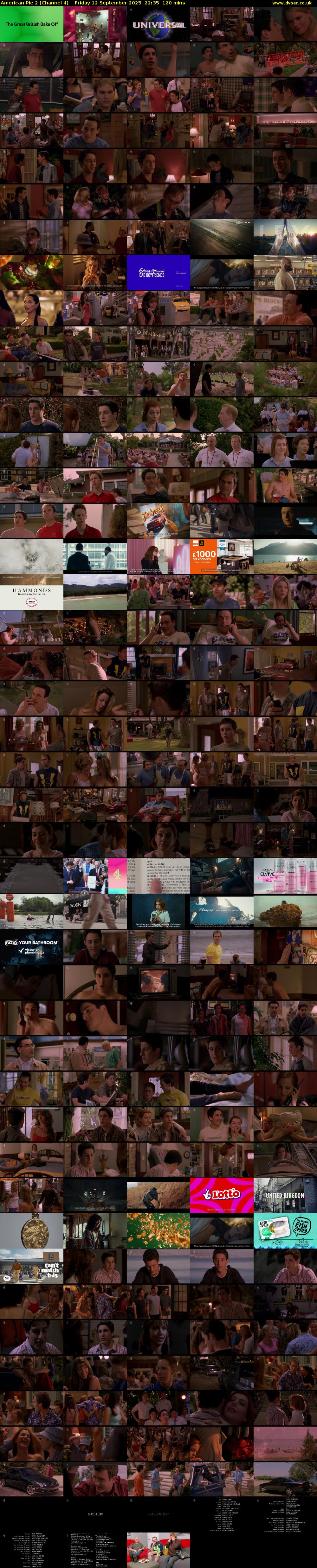 American Pie 2 (Channel 4) Friday 12 September 2025 22:35 - 00:35