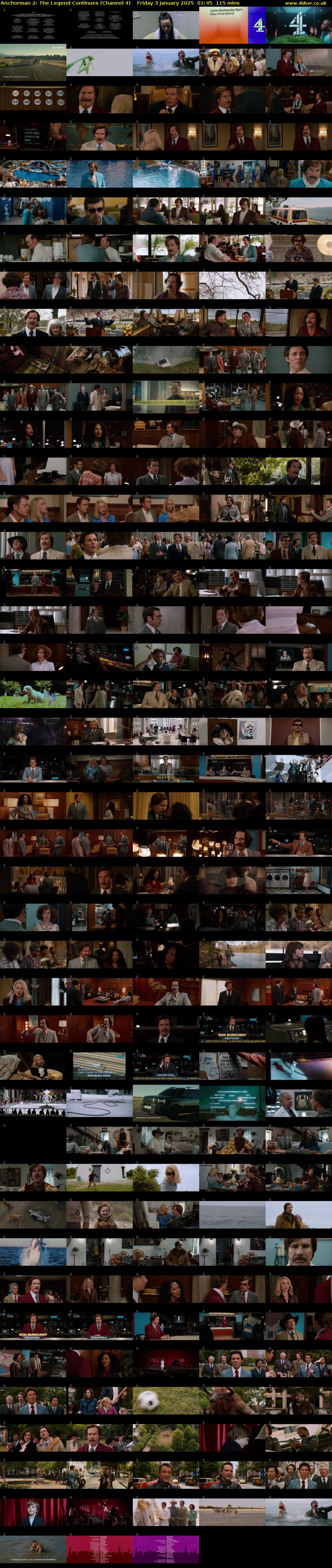 Anchorman 2: The Legend Continues (Channel 4) Friday 3 January 2025 01:45 - 03:40