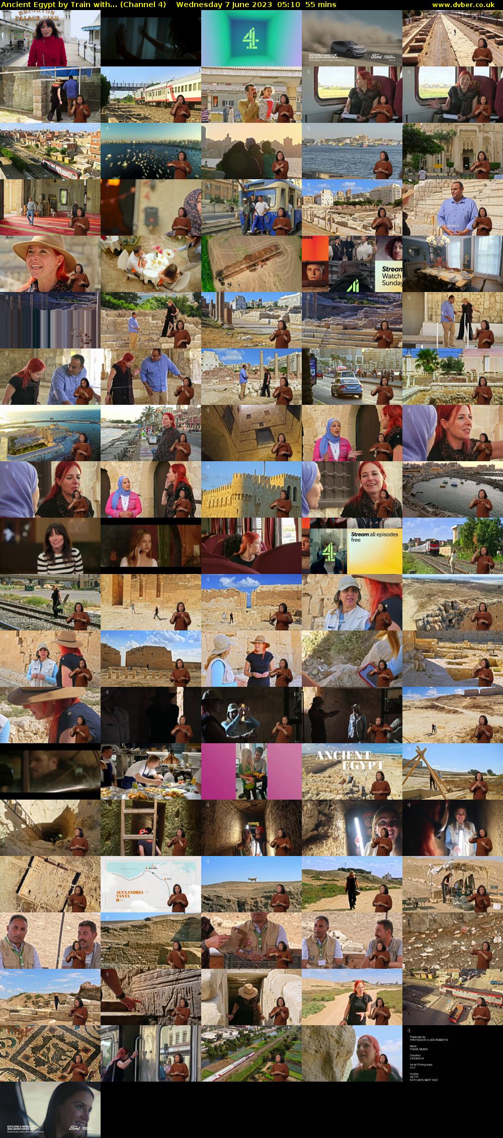 Ancient Egypt by Train with... (Channel 4) Wednesday 7 June 2023 05:10 - 06:05