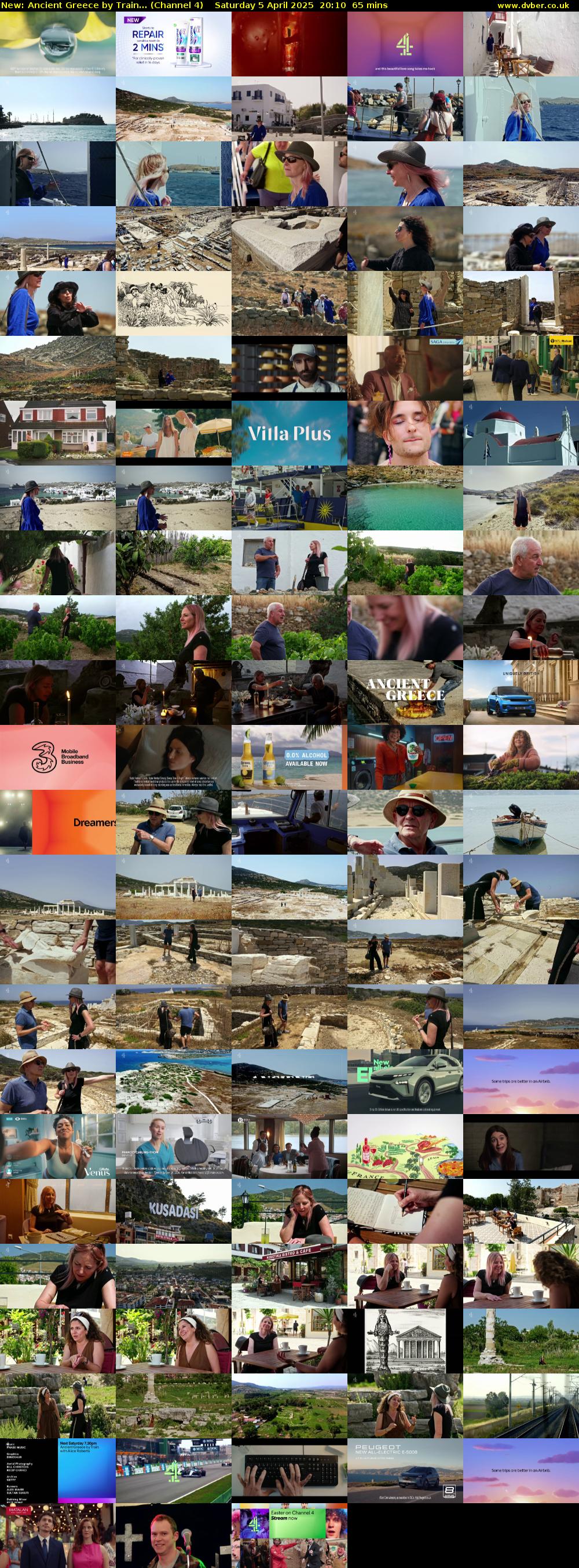Ancient Greece by Train... (Channel 4) Saturday 5 April 2025 20:10 - 21:15