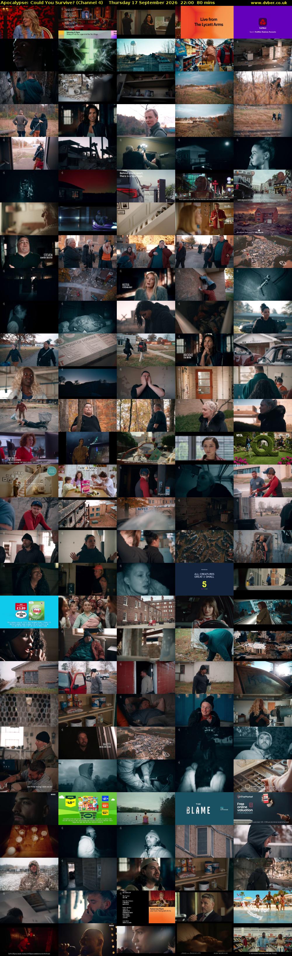 Apocalypse: Could You Survive? (Channel 4) Thursday 17 September 2026 22:00 - 23:20