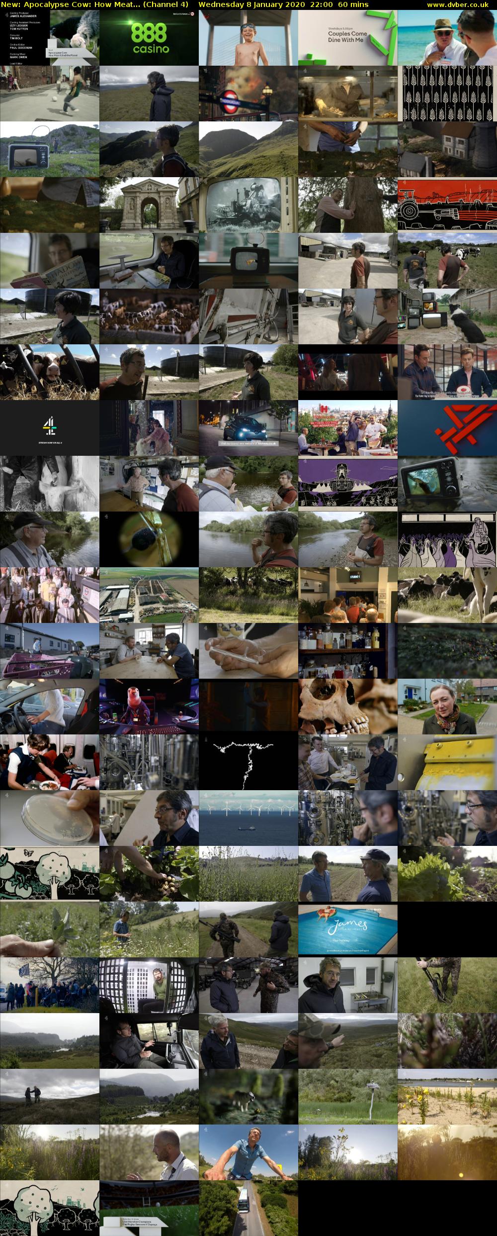 Apocalypse Cow: How Meat... (Channel 4) Wednesday 8 January 2020 22:00 - 23:00