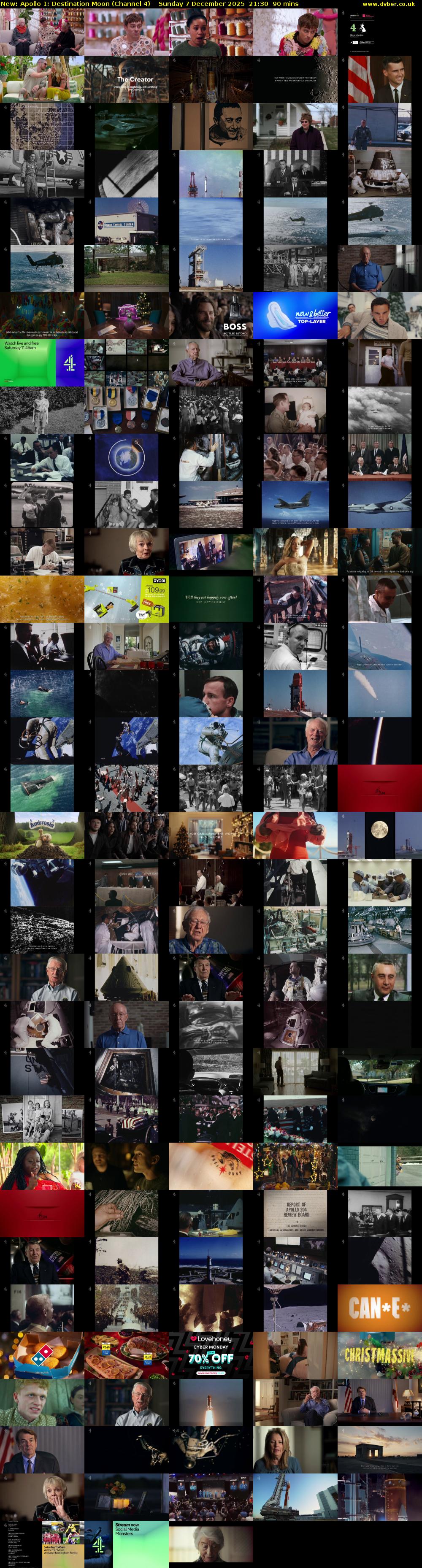 Apollo 1: Destination Moon (Channel 4) Sunday 7 December 2025 21:30 - 23:00