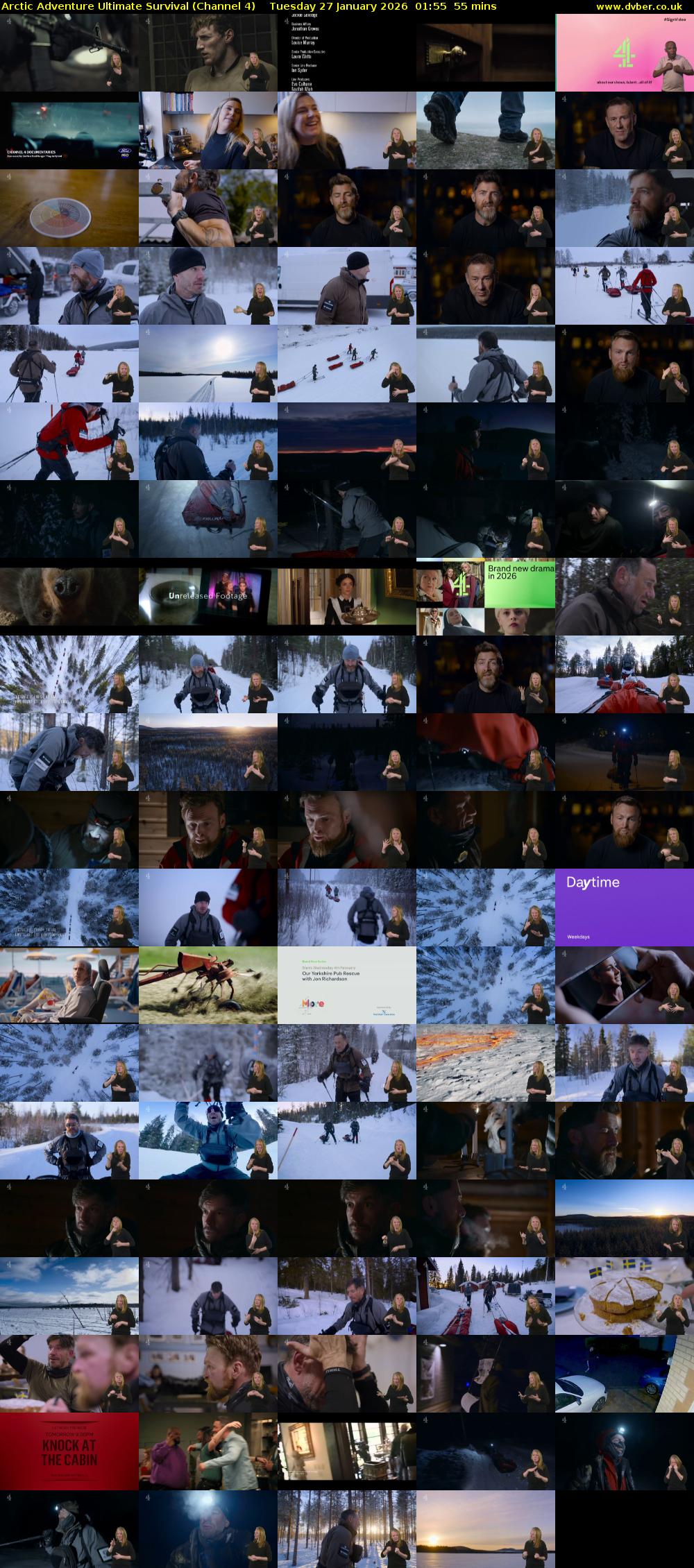 Arctic Adventure Ultimate Survival (Channel 4) Tuesday 27 January 2026 01:55 - 02:50