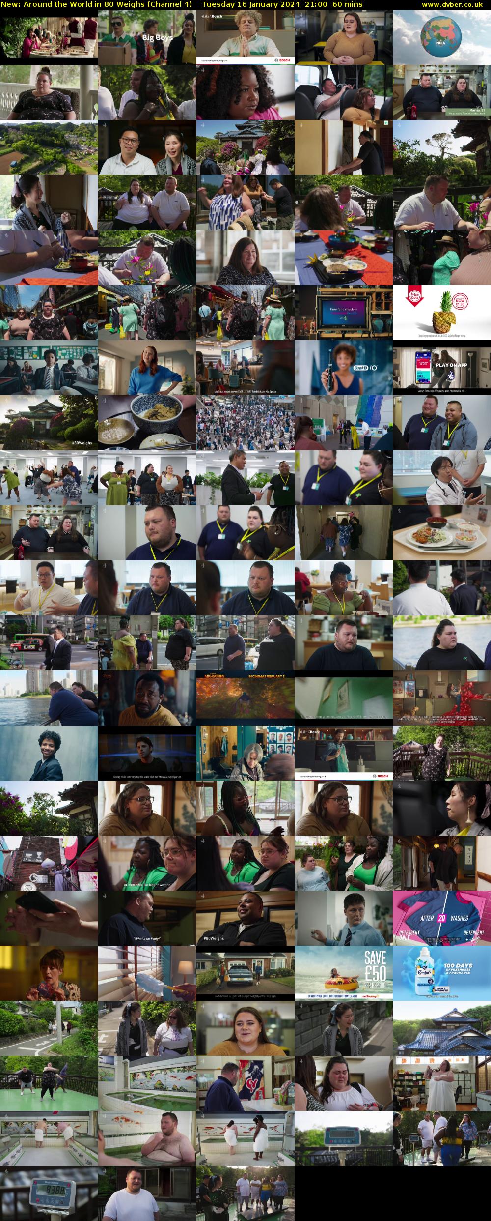 Around the World in 80 Weighs (Channel 4) Tuesday 16 January 2024 21:00 - 22:00