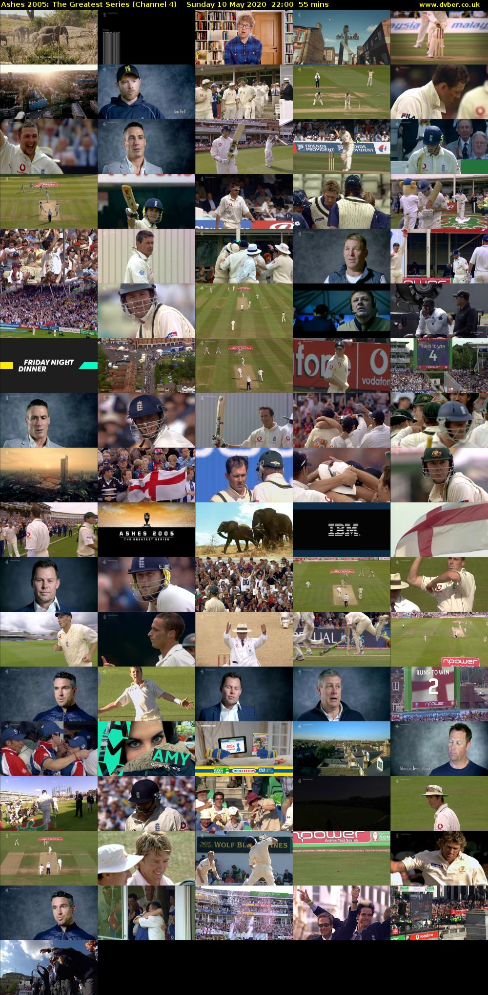 Ashes 2005: The Greatest Series (Channel 4) Sunday 10 May 2020 22:00 - 22:55