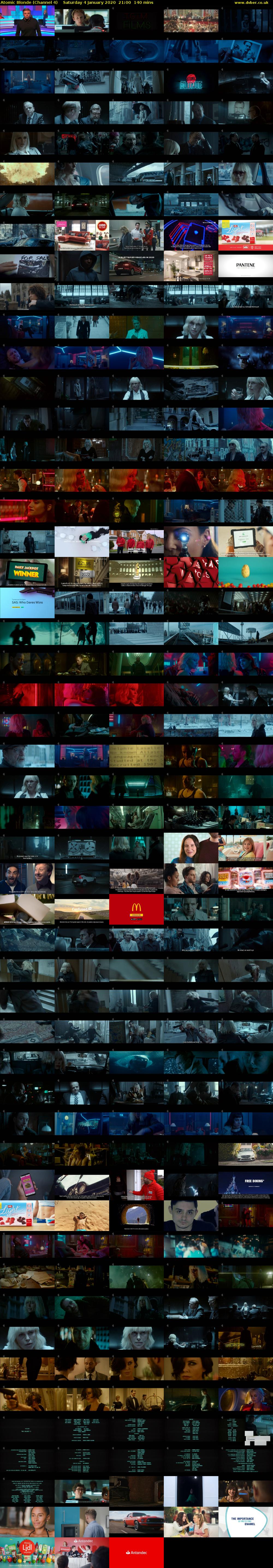 Atomic Blonde (Channel 4) Saturday 4 January 2020 21:00 - 23:20