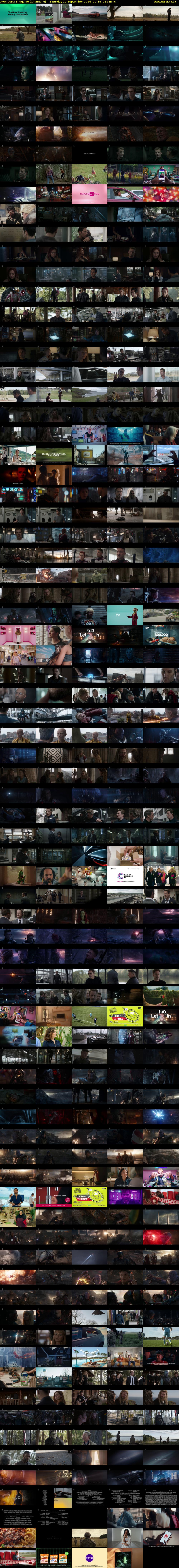Avengers: Endgame (Channel 4) Saturday 12 September 2026 20:15 - 23:50