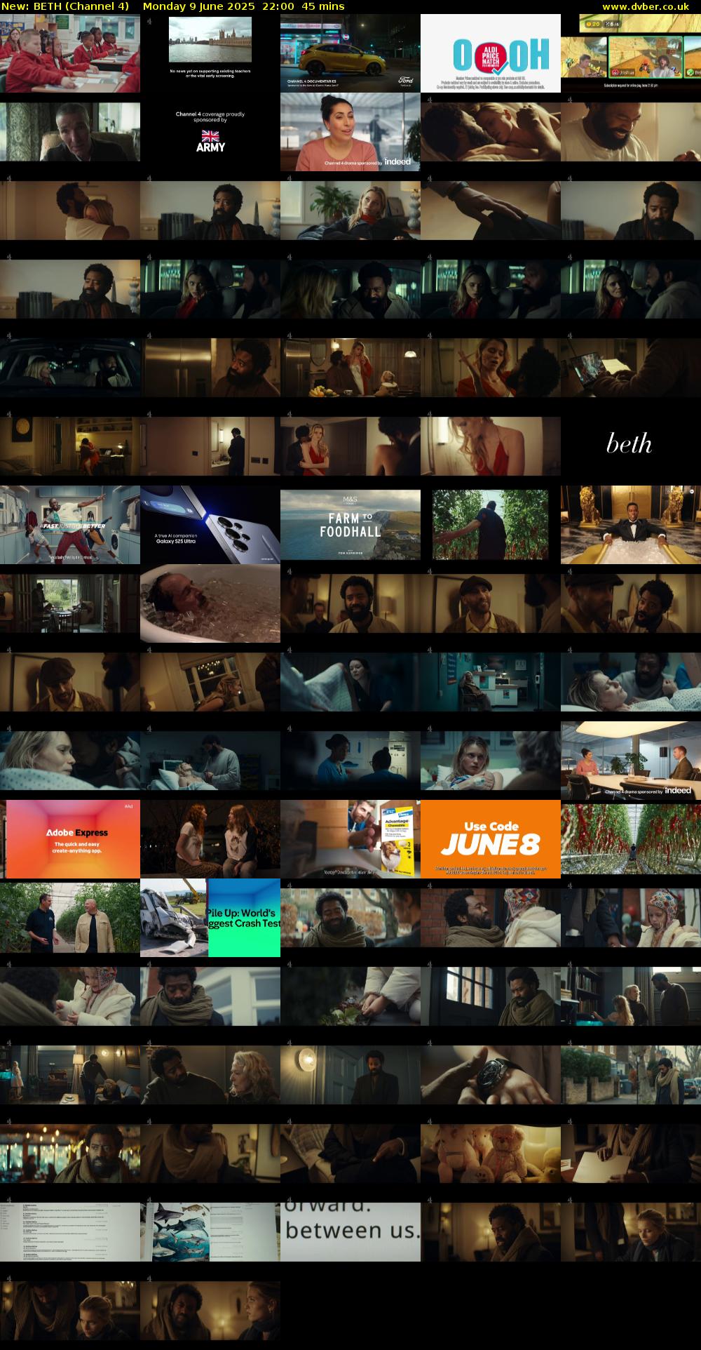 BETH (Channel 4) Monday 9 June 2025 22:00 - 22:45