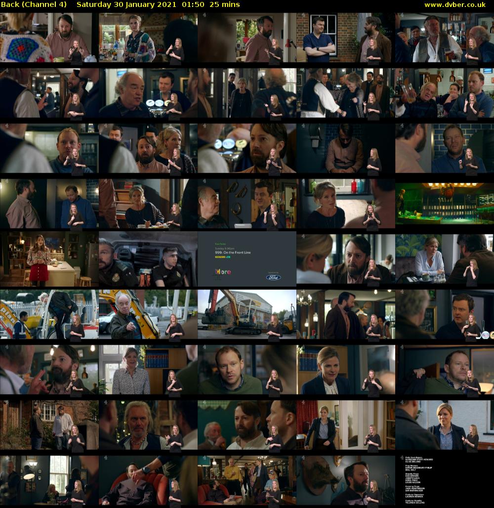 Back (Channel 4) Saturday 30 January 2021 01:50 - 02:15