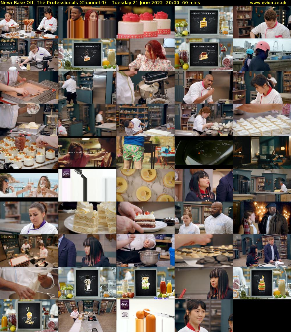Bake Off: The Professionals (Channel 4) Tuesday 21 June 2022 20:00 - 21:00
