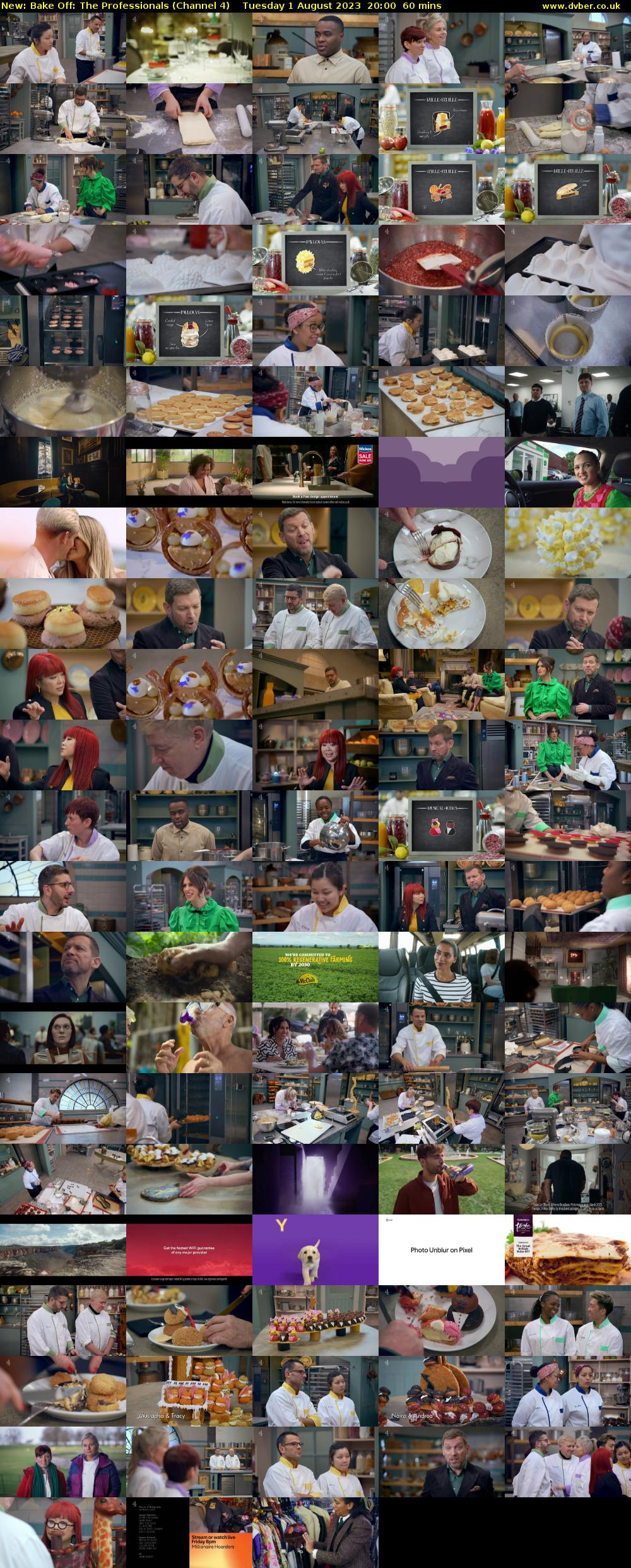 Bake Off: The Professionals (Channel 4) Tuesday 1 August 2023 20:00 - 21:00