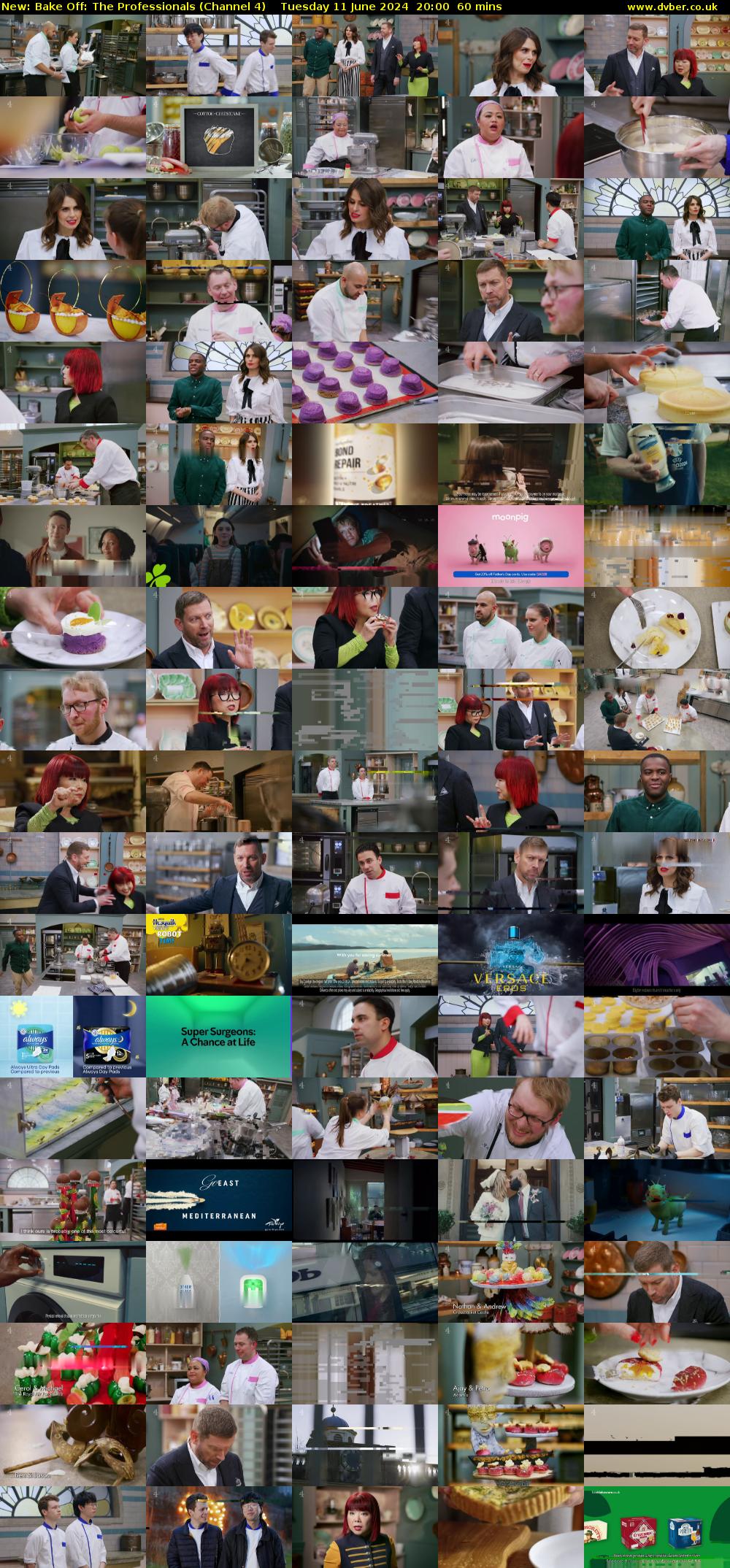 Bake Off: The Professionals (Channel 4) Tuesday 11 June 2024 20:00 - 21:00