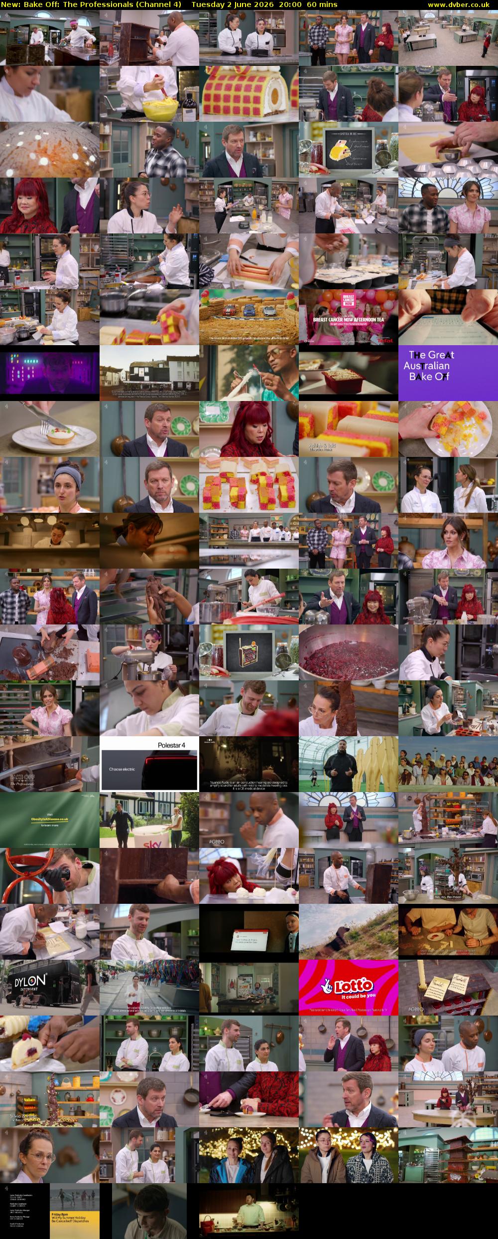 Bake Off: The Professionals (Channel 4) Tuesday 2 June 2026 20:00 - 21:00