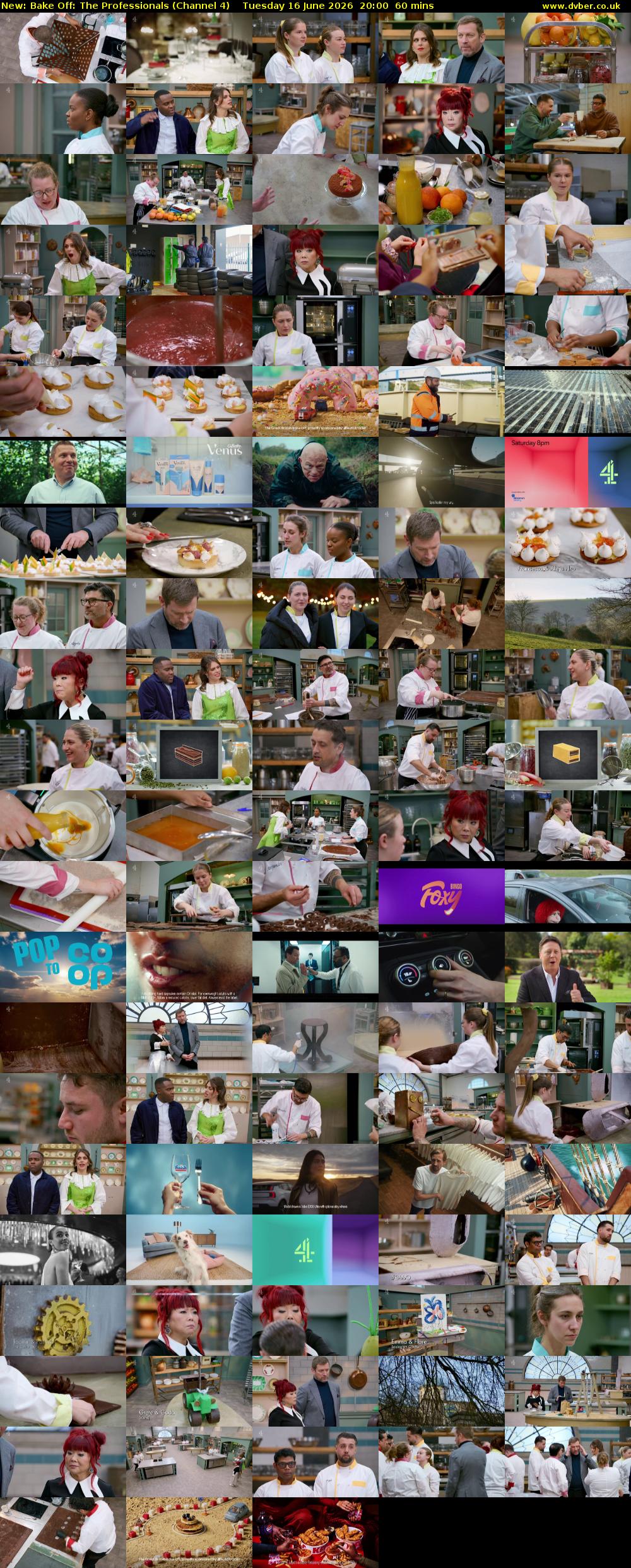 Bake Off: The Professionals (Channel 4) Tuesday 16 June 2026 20:00 - 21:00