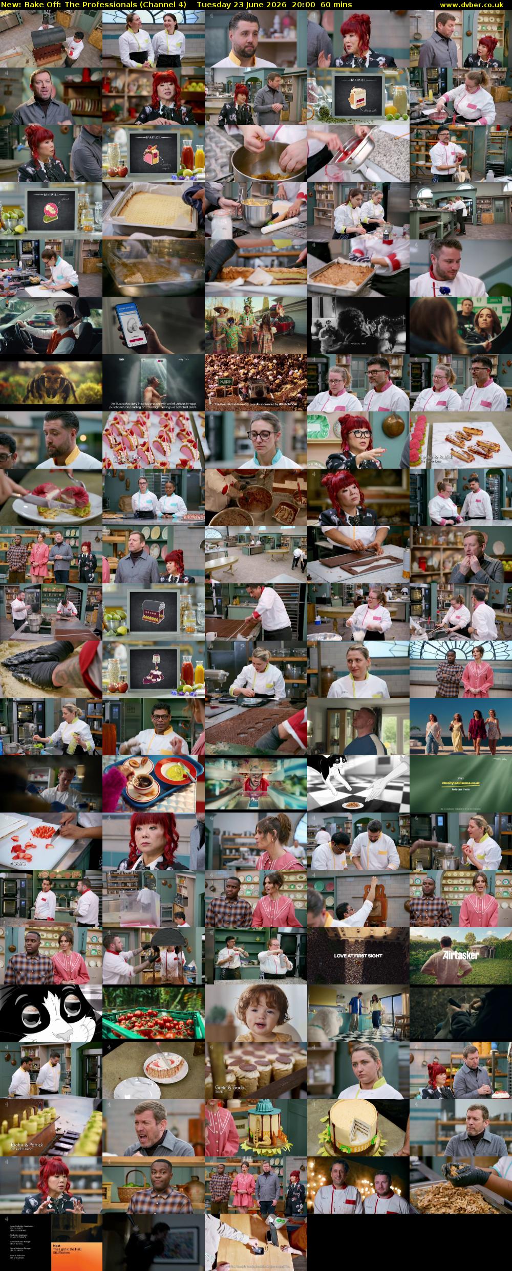 Bake Off: The Professionals (Channel 4) Tuesday 23 June 2026 20:00 - 21:00
