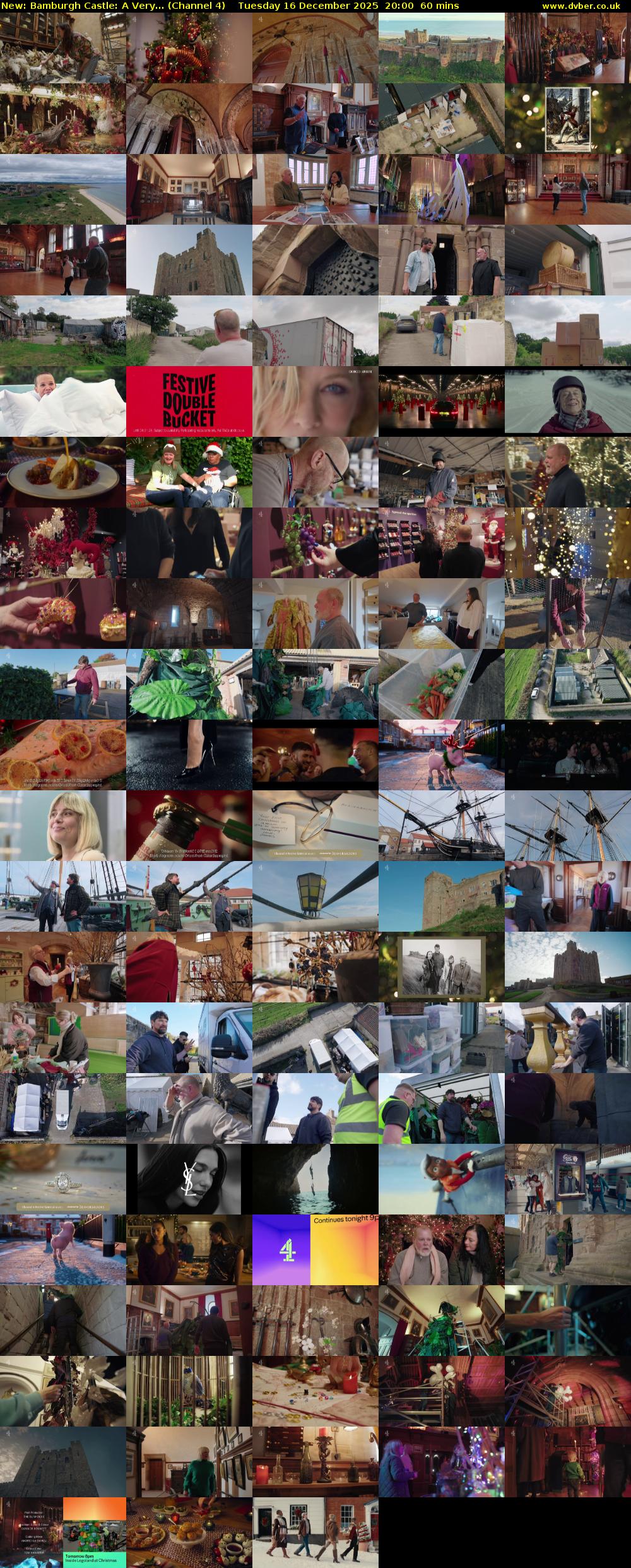 Bamburgh Castle: A Very... (Channel 4) Tuesday 16 December 2025 20:00 - 21:00