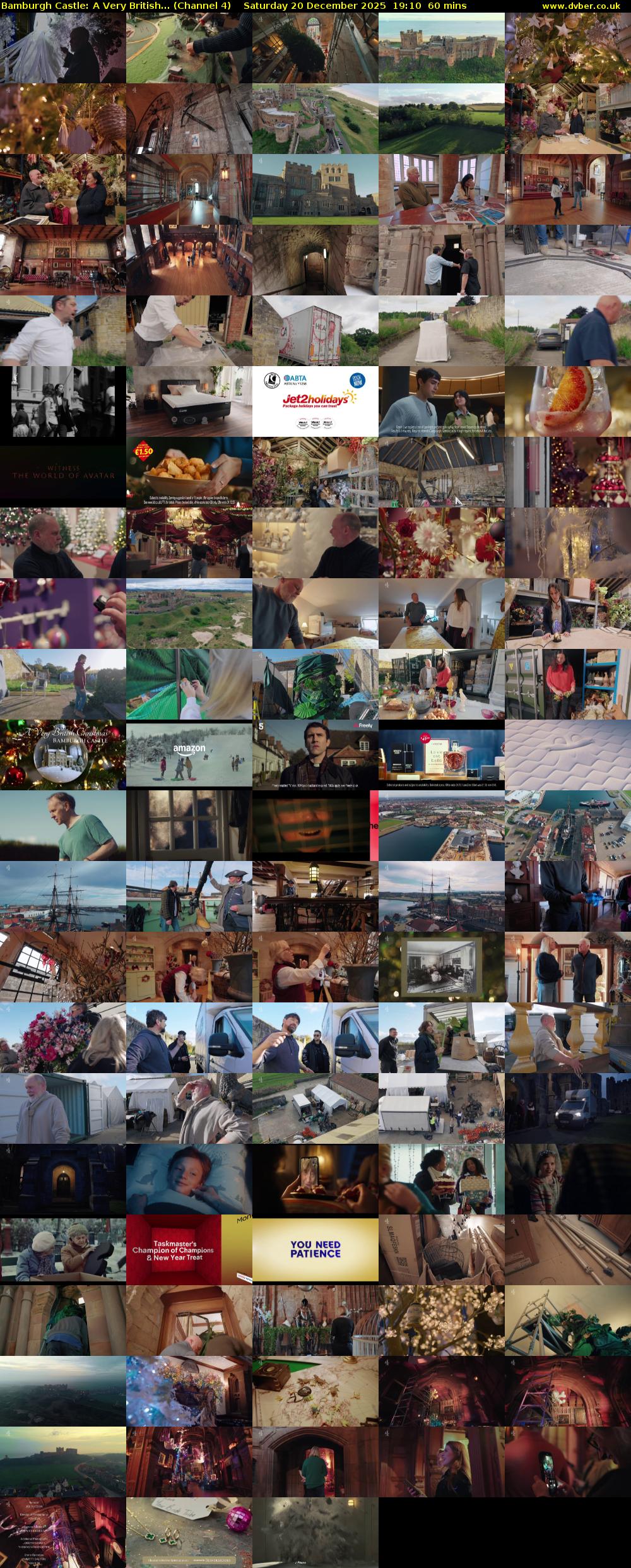 Bamburgh Castle: A Very British... (Channel 4) Saturday 20 December 2025 19:10 - 20:10