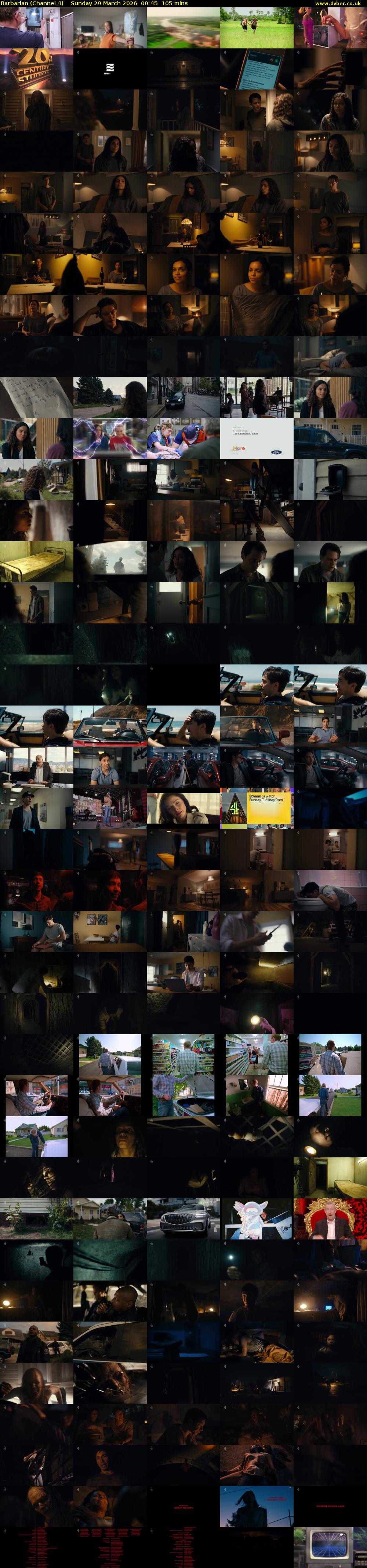 Barbarian (Channel 4) Sunday 29 March 2026 00:45 - 03:30