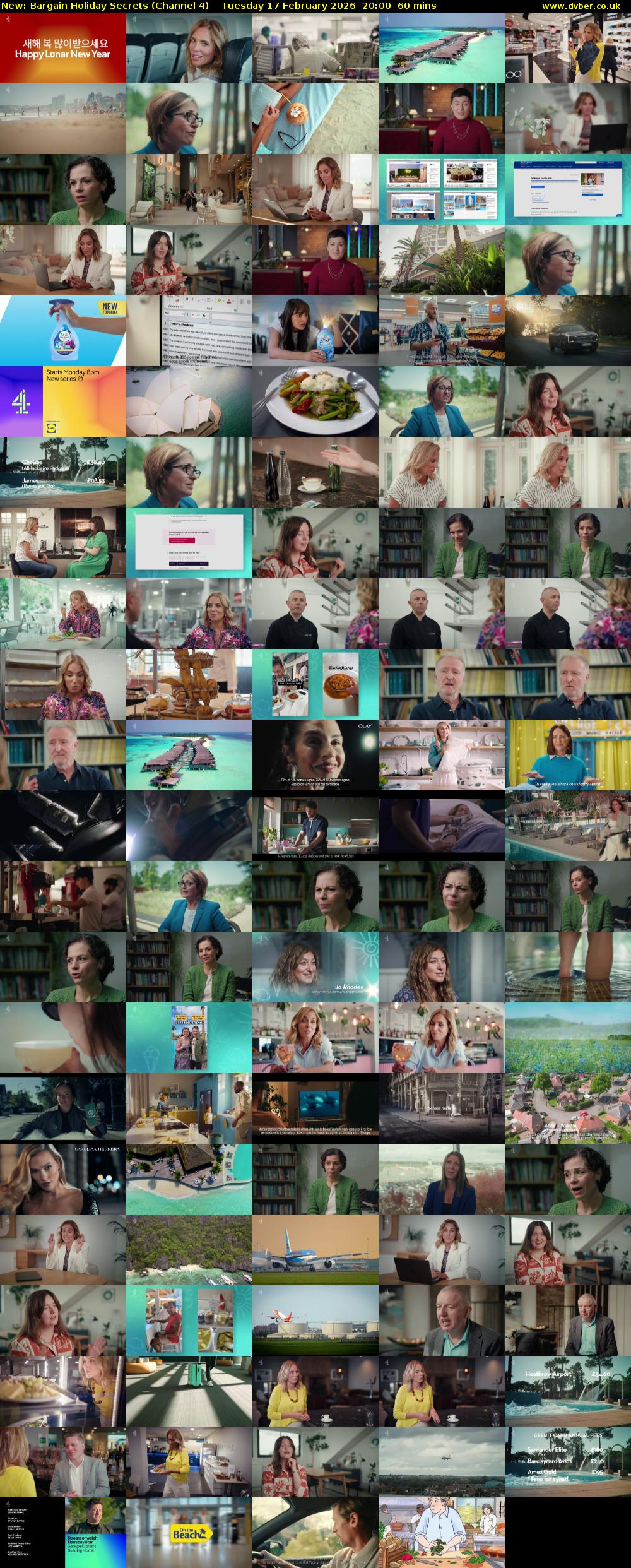 Bargain Holiday Secrets (Channel 4) Tuesday 17 February 2026 20:00 - 21:00