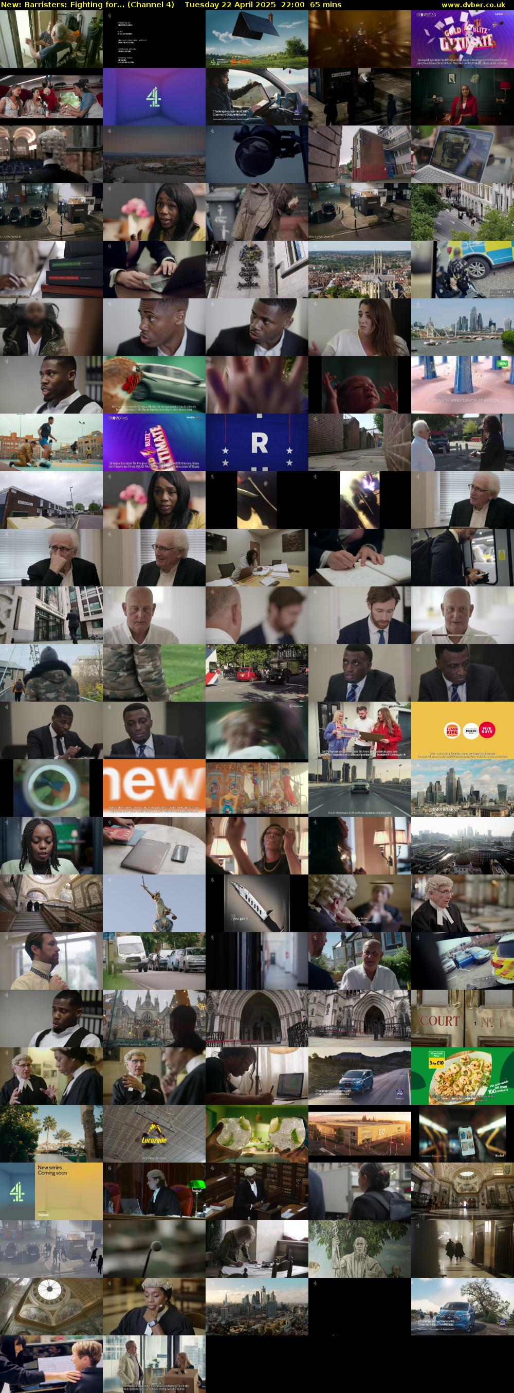 Barristers: Fighting for... (Channel 4) Tuesday 22 April 2025 22:00 - 23:05