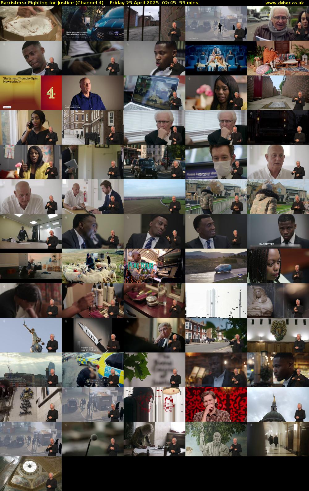 Barristers: Fighting for Justice (Channel 4) Friday 25 April 2025 02:45 - 03:40
