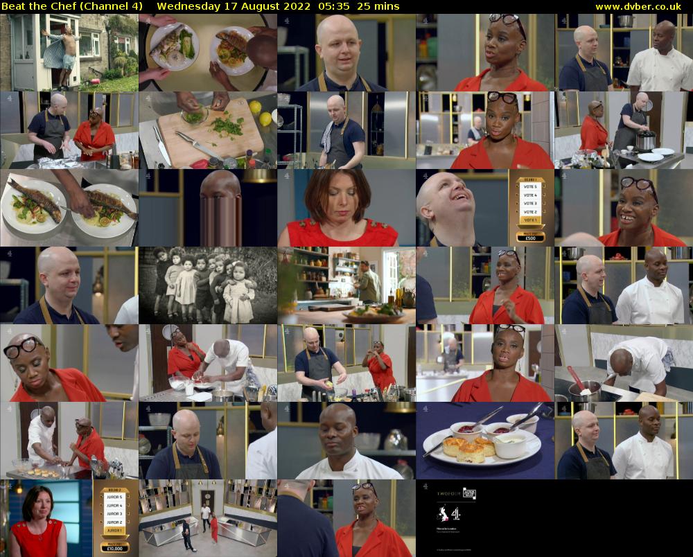 Beat the Chef (Channel 4) Wednesday 17 August 2022 05:35 - 06:00