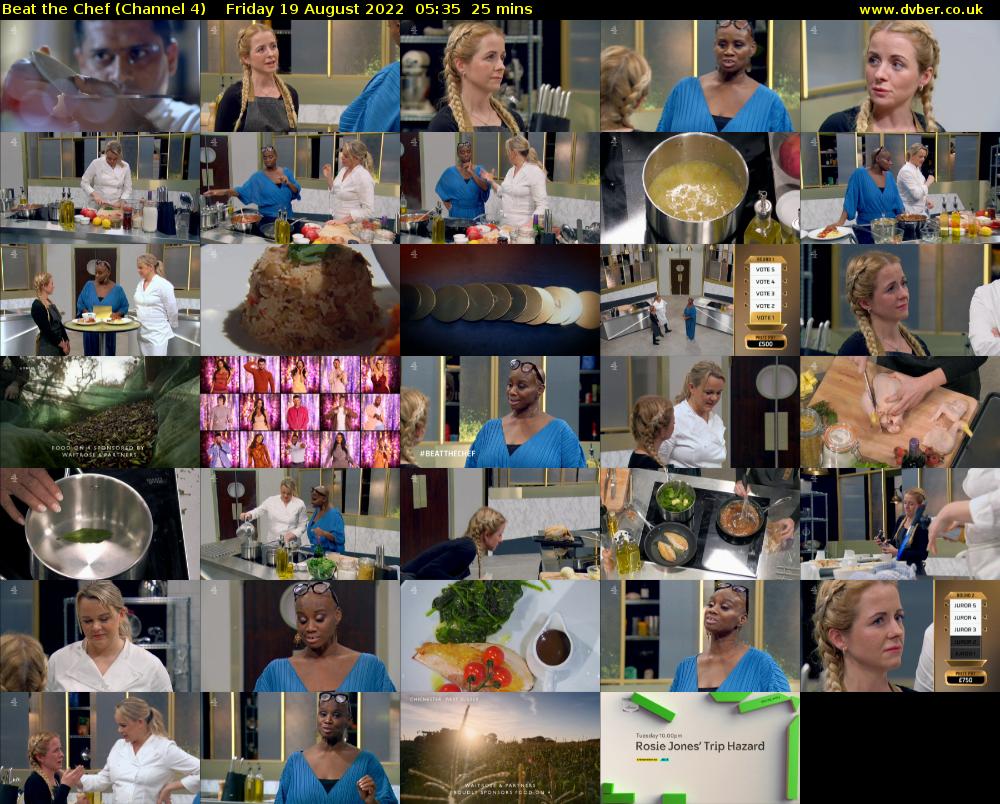 Beat the Chef (Channel 4) Friday 19 August 2022 05:35 - 06:00