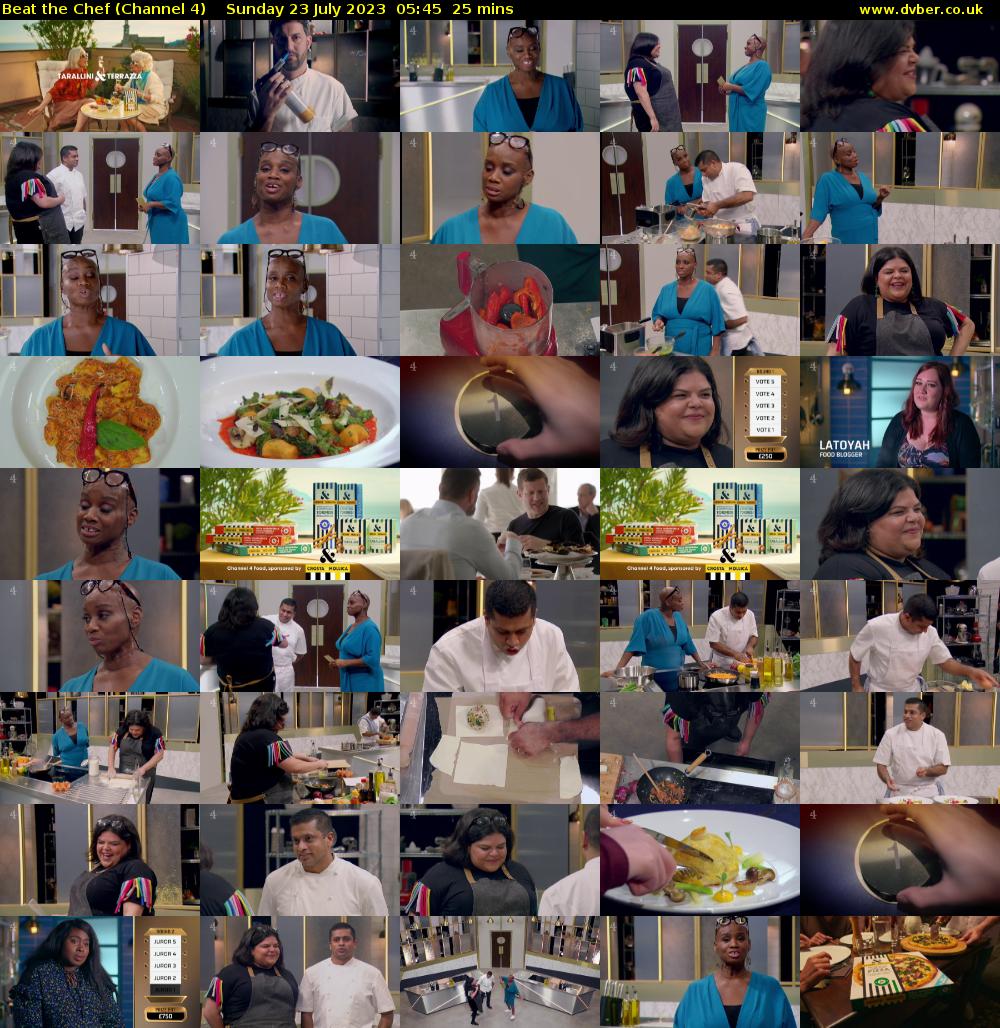 Beat the Chef (Channel 4) Sunday 23 July 2023 05:45 - 06:10