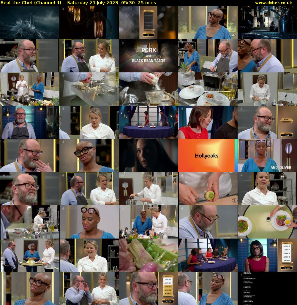 Beat the Chef (Channel 4) Saturday 29 July 2023 05:30 - 05:55