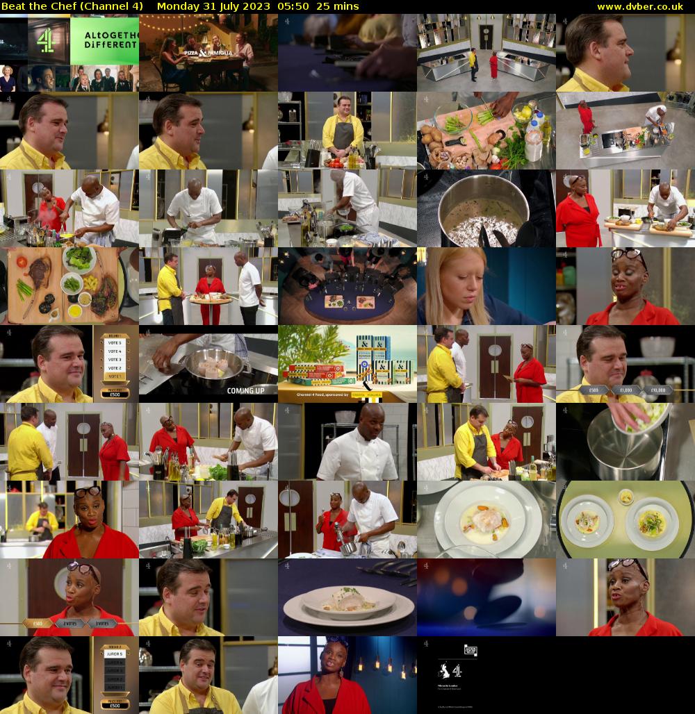 Beat the Chef (Channel 4) Monday 31 July 2023 05:50 - 06:15