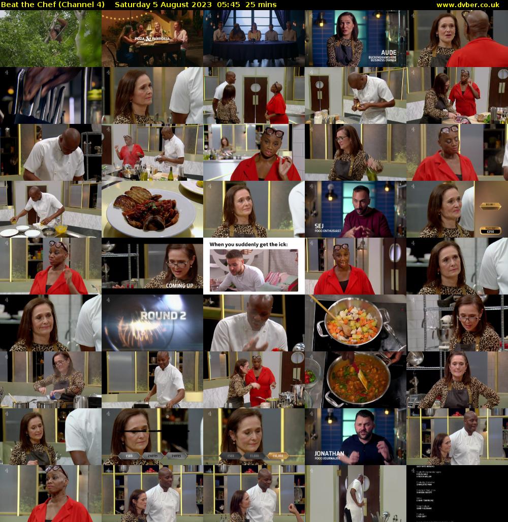 Beat the Chef (Channel 4) Saturday 5 August 2023 05:45 - 06:10
