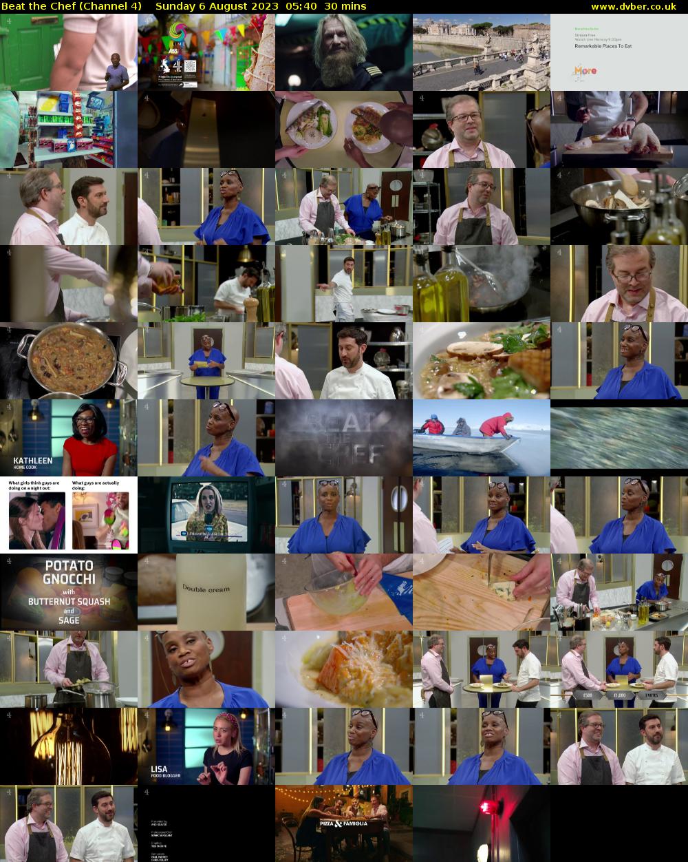 Beat the Chef (Channel 4) Sunday 6 August 2023 05:40 - 06:10