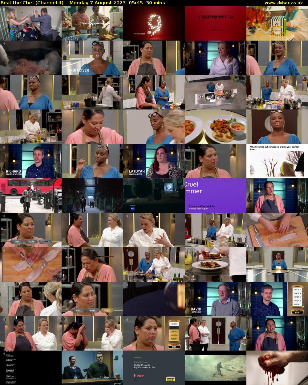 Beat the Chef (Channel 4) Monday 7 August 2023 05:45 - 06:15