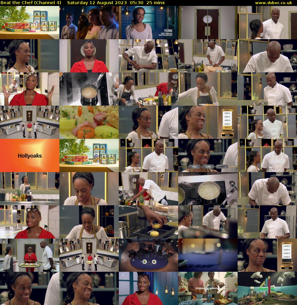 Beat the Chef (Channel 4) Saturday 12 August 2023 05:30 - 05:55