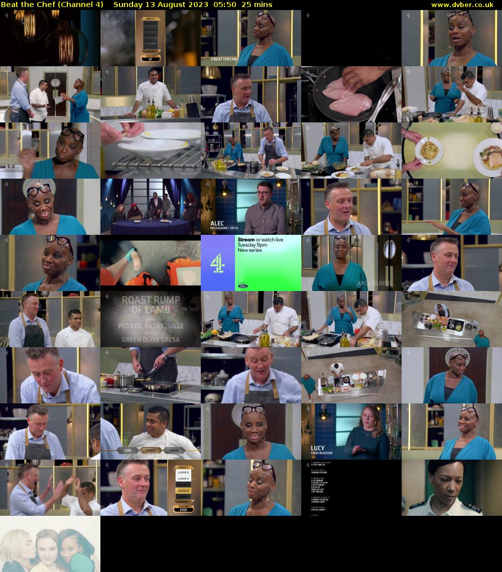 Beat the Chef (Channel 4) Sunday 13 August 2023 05:50 - 06:15