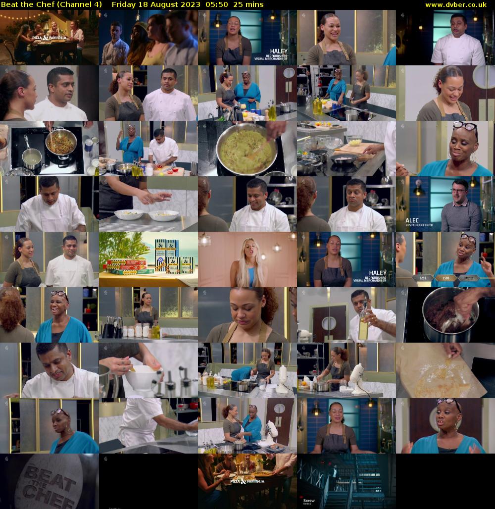 Beat the Chef (Channel 4) Friday 18 August 2023 05:50 - 06:15