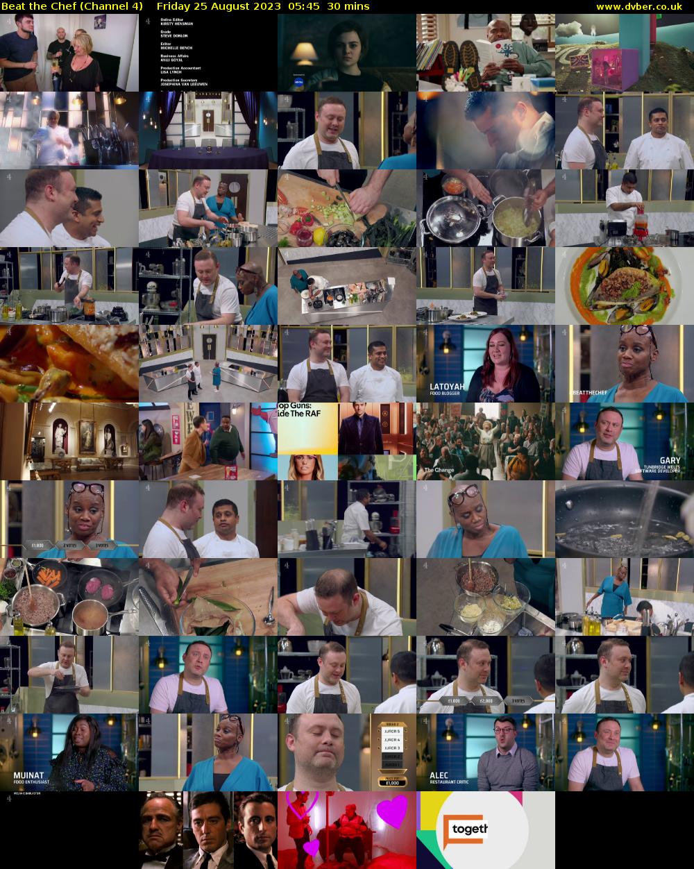 Beat the Chef (Channel 4) Friday 25 August 2023 05:45 - 06:15