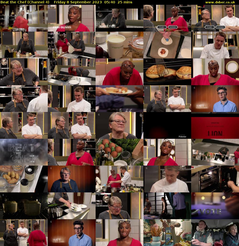Beat the Chef (Channel 4) Friday 8 September 2023 05:40 - 06:05